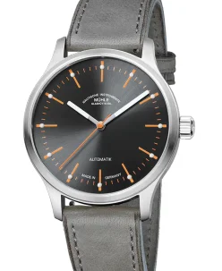 Mühle Glashütte Panova with gray leather strap