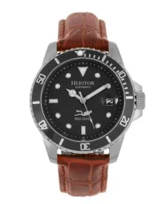 Heritor Watches Heritor Automatic Lucius Men's Watch w/Date Silver/Brown