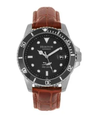 Heritor Watches Heritor Automatic Lucius Men's Watch w/Date Silver/Brown