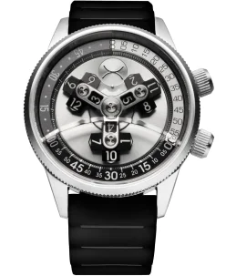 Xeric Vendetta II Automatic Wandering Hour Silver Black
