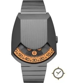 Retronaut Automatic Wandering Hour Matte Gunmetal Orange