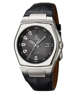Seals Watch Company Stainless Steel with Black Dial Automatic Wrist Watch