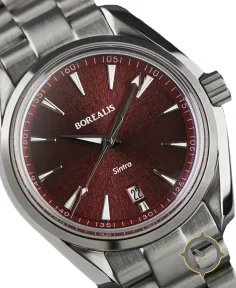 Borealis Sintra Red Sunray dial date Miyota 9015 automatic movement version B.C2