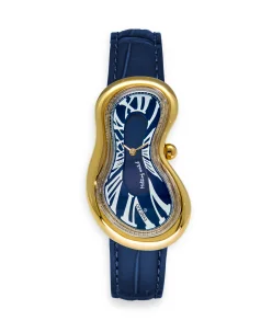Exaequo Classic Melting Watch Stainless steel 316L Blue - PVD Yellow Gold