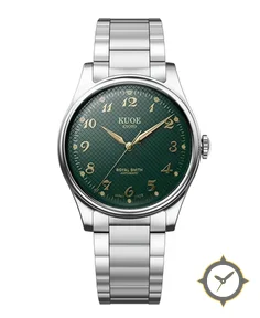 ROYAL SMITH 90-006 Breguet Numerals Silver Case Green Dial