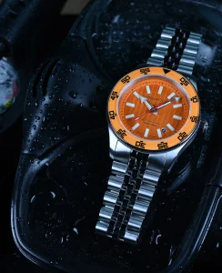 Aquatico Sea Recon Tritium Orange Dial Orange Bezel