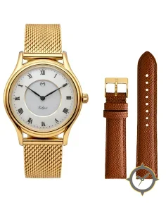 Momentum Lugano Eclipse Solar Yellow Gold + Free Leather Band