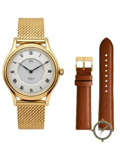 Momentum Lugano Eclipse Solar Yellow Gold + Free Leather Band
