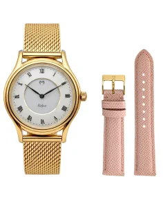 Momentum Lugano Eclipse Solar Yellow Gold + Free Leather Band