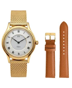 Momentum Lugano Eclipse Solar Yellow Gold + Free Leather Band
