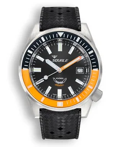 Squale Matic Satin Orange Rubber