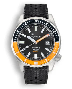 Squale Matic Satin Orange Rubber
