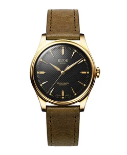 Kuoe ROYAL SMITH 90-006 Gold Case Black Dial