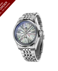Revelot Maya White Starburst Mosaic MOP Steel