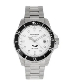 Heritor Watches Heritor Automatic Lucius Men's Watch w/Date Bracelet Silver/White