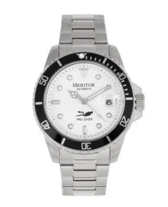 Heritor Watches Heritor Automatic Lucius Men's Watch w/Date Bracelet Silver/White