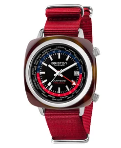 Briston Clubmaster Traveler Worldtime Red
