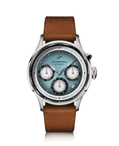 AV86 1564 Chronodate Automatic Steel Ice Blue & White