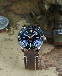 Aquatico Bronze Raider Tritium GMT Black Dial