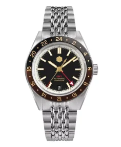 San Martin SN0116GV4 Black Dial with Brown Bezel
