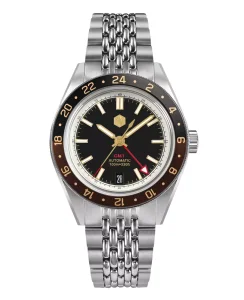 San Martin SN0116GV4 Black Dial with Brown Bezel