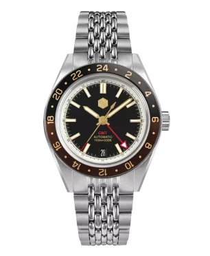 San Martin SN0116GV4 Black Dial with Brown Bezel