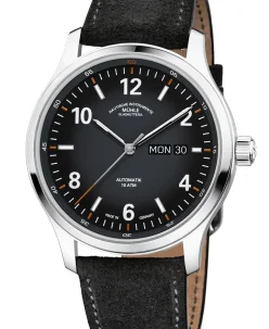 Mühle Glashütte Lunova Day/Date with suede strap