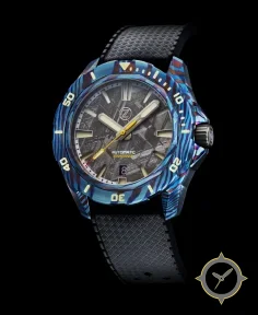 Swordfish Blue Ti-Damascus Meteorite