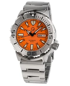 Islander Orange Dial Automatic with AR Double Dome Sapphire Crystal and 120-click Bezel