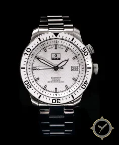 The All White Golby Aquareef, Monochrome Series, 1 of 25 Ltd Edition, Dual Timer Watch.
