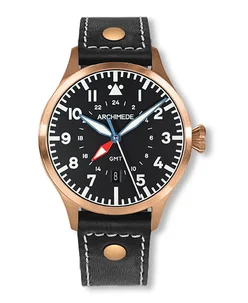 Archimede Pilot 42GMT BRONZE LS