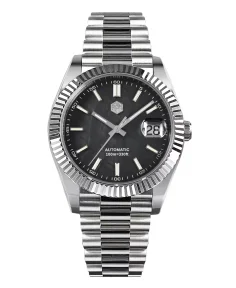 San Martin SN0059-G-V2 San Martin Logo Black MOP Dial SW200