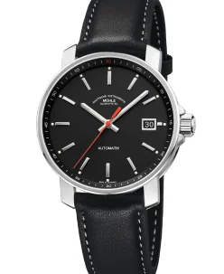 Mühle Glashütte 29er in black with leather strap