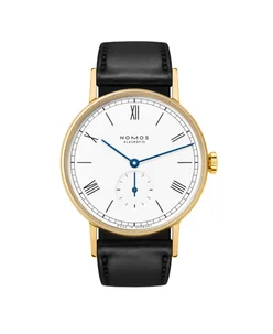 Nomos Glashütte Ludwig gold enamel white Reference 215