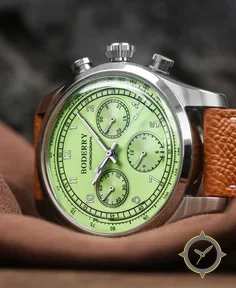Boderry ASYMMETRY Mechanical Chronograph with Domed Sapphire Crystal Avocado