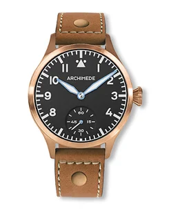 Archimede Pilot 42 Handaufzug Bronze S LHB