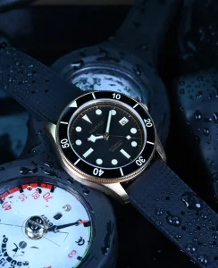Aquatico Bronze Raider Black Dial Date
