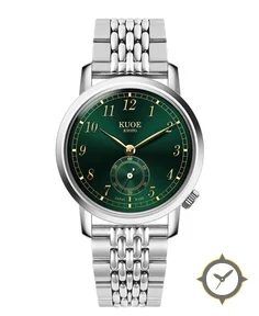 Kuoe OLD SMITH 90-007 Automatic Green Sunray Dial with Stainless Steel Bracelet
