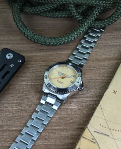 Aquatico Dolphin Dive Watch Cream Dial (NH35)