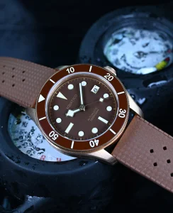 Aquatico Bronze Raider Brown Dial Date