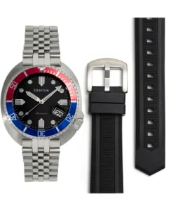 Heritor Watches Heritor Automatic Matador Box Set with Interchangable Bands and Date Display Red/Blue