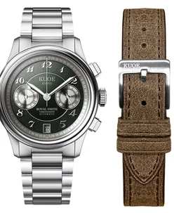 Kuoe ROYAL SMITH 90-012 Automatic Chronograph, Green Dial