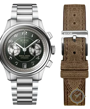 Kuoe ROYAL SMITH 90-012 Automatic Chronograph, Green Dial