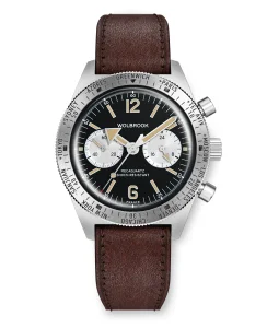 Wolbrook Skindiver WT Chrono-Mecaquartz Vintage Black Reverse Panda Chronograph