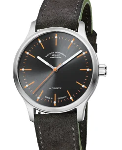 Mühle Glashütte Panova Gray with anthrazite suede strap