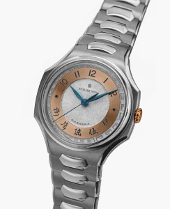 Atelier Wen x Massena LAB Inflection Shuò Rose Gold FKM Sailcloth Strap - Grey