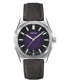 Circula Watches Facet 38 Violett Suede Strap