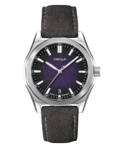 Circula Watches Facet 38 Violett Suede Strap