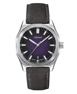 Circula Watches Facet 38 Purple Suede Strap