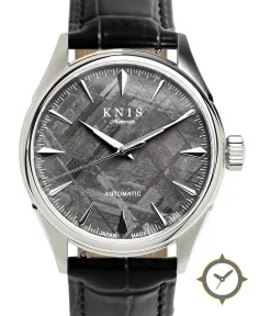KNIS Kyoto Meteorite Made in Japan Automatic Watch Men's Leather Strap Leather Silver KN001-MTLE